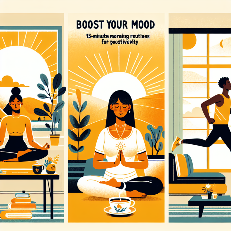 "Boost your mood: 15-minute morning routines for positivity and productivity"